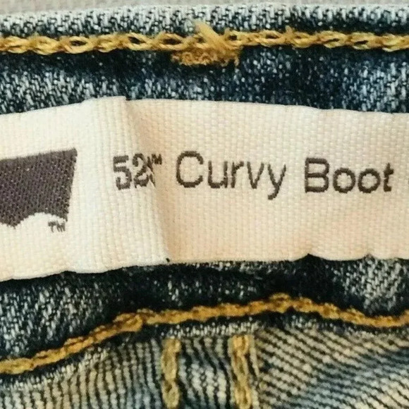 LEVI 529 Women Curvy Boot Cut Cotton Denim Blue Jeans Pants Size 29W X 30L - Picture 12 of 12